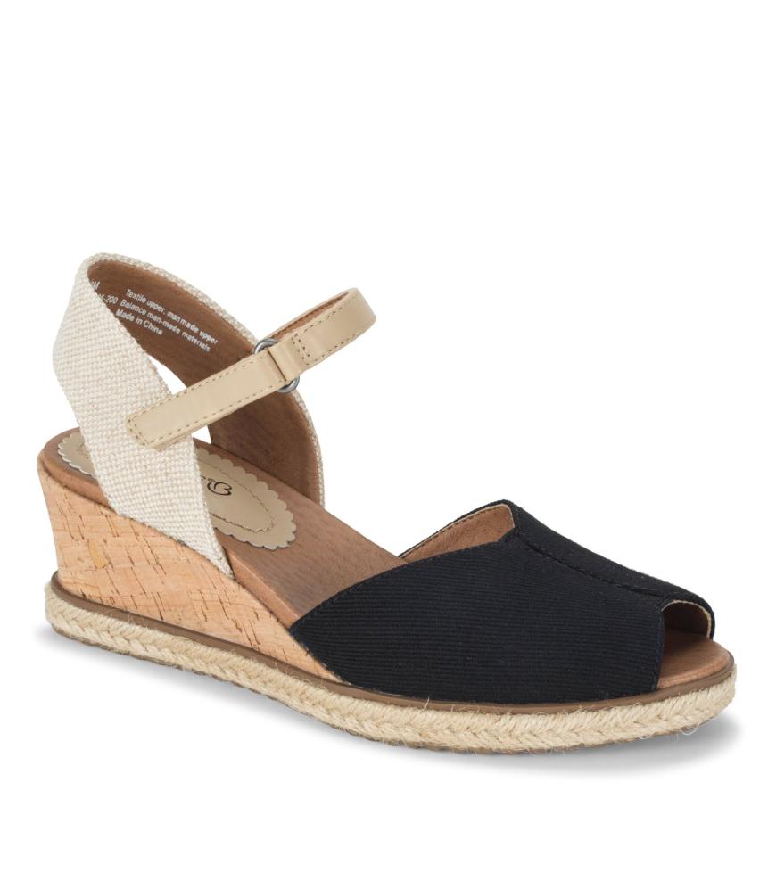 Baretraps Wedge Sandals | Women Odetta Espadrille Wedge Sandal Black Canvas