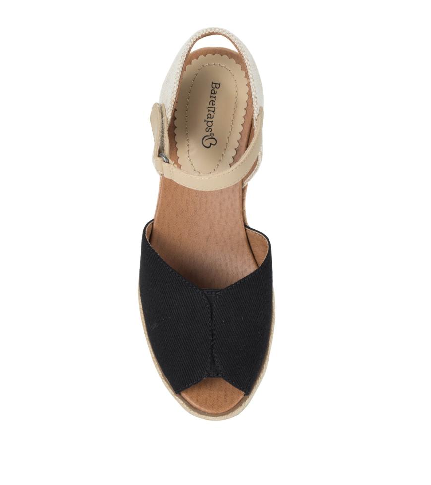 Baretraps Wedge Sandals | Women Odetta Espadrille Wedge Sandal Black Canvas
