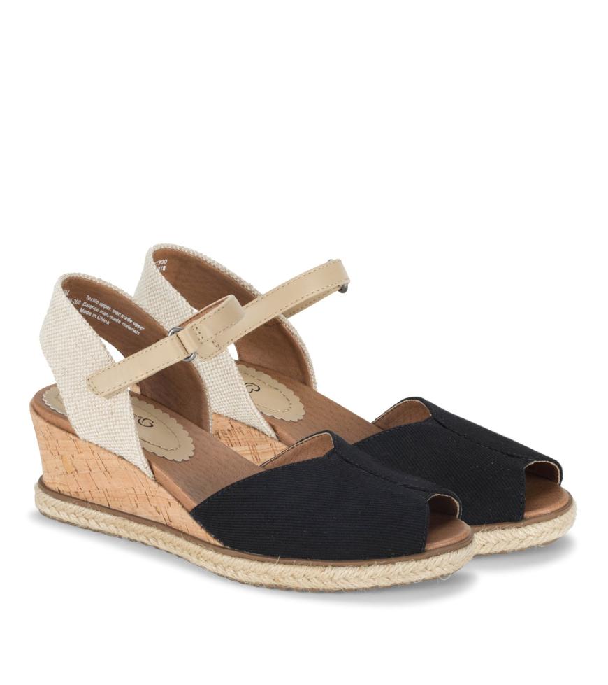 Baretraps Wedge Sandals | Women Odetta Espadrille Wedge Sandal Black Canvas