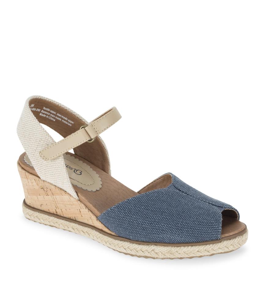 Baretraps Wedge Sandals | Women Odetta Espadrille Wedge Sandal Navy Blue Canvas