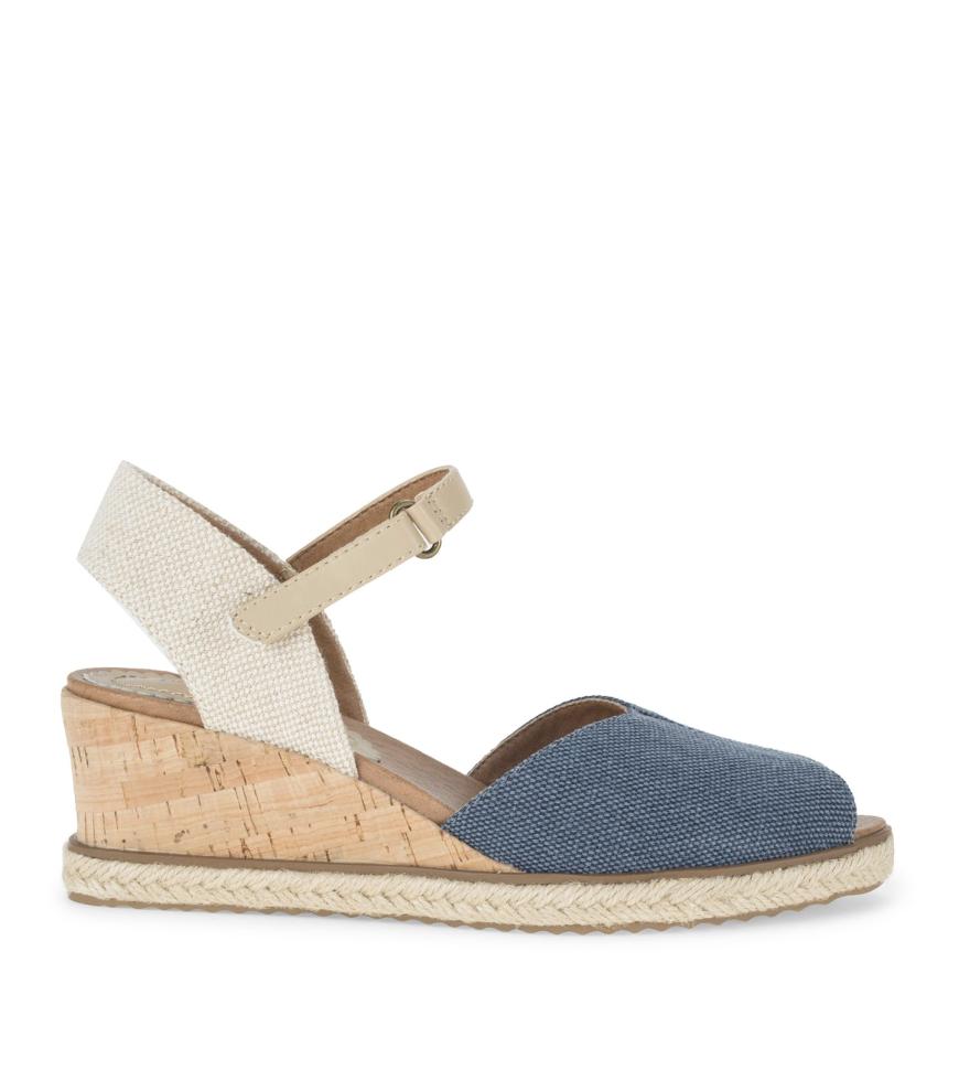 Baretraps Wedge Sandals | Women Odetta Espadrille Wedge Sandal Navy Blue Canvas