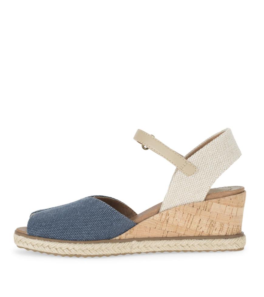 Baretraps Wedge Sandals | Women Odetta Espadrille Wedge Sandal Navy Blue Canvas
