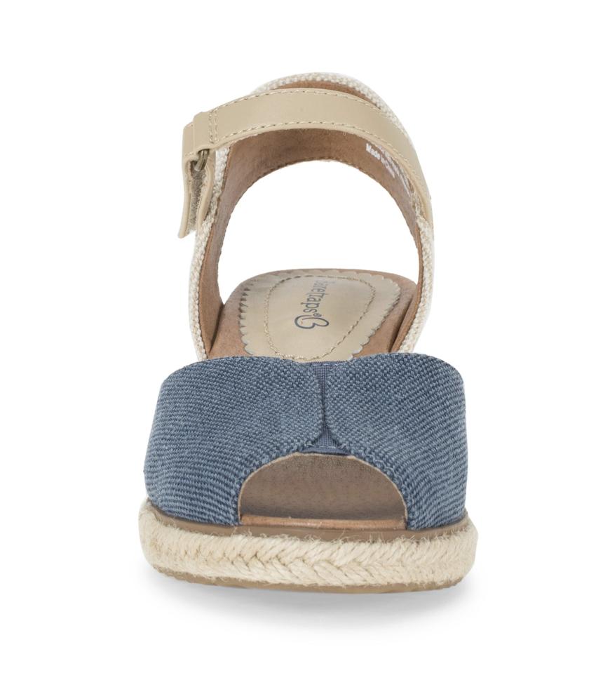 Baretraps Wedge Sandals | Women Odetta Espadrille Wedge Sandal Navy Blue Canvas