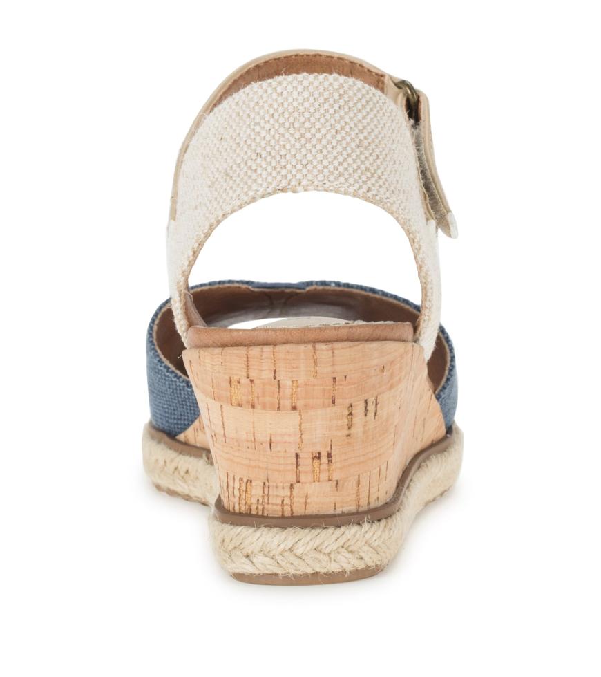 Baretraps Wedge Sandals | Women Odetta Espadrille Wedge Sandal Navy Blue Canvas