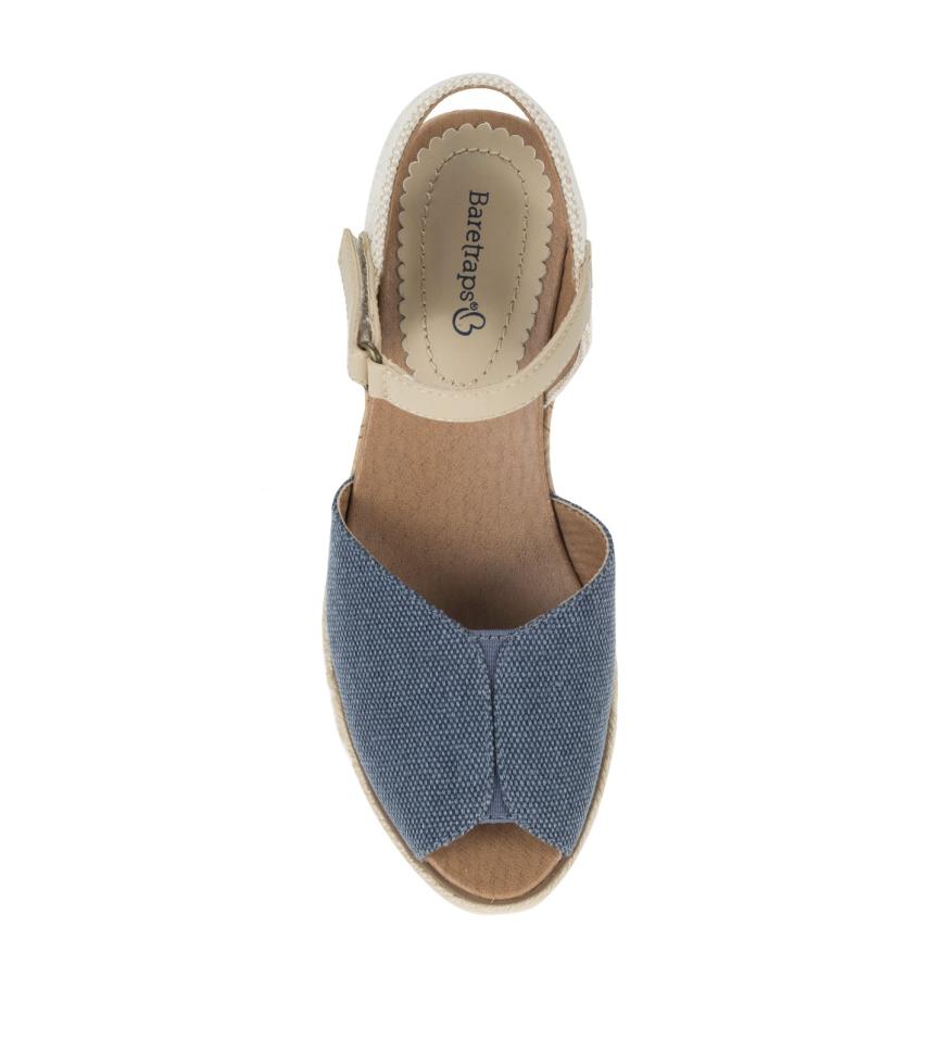 Baretraps Wedge Sandals | Women Odetta Espadrille Wedge Sandal Navy Blue Canvas