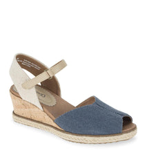 Baretraps Wedge Sandals | Women Odetta Espadrille Wedge Sandal Navy Blue Canvas