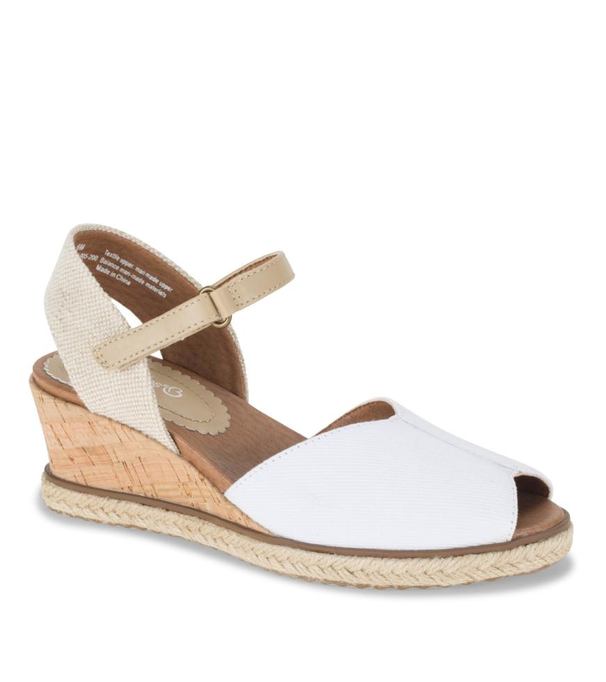 Baretraps Wedge Sandals | Women Odetta Espadrille Wedge Sandal White Canvas