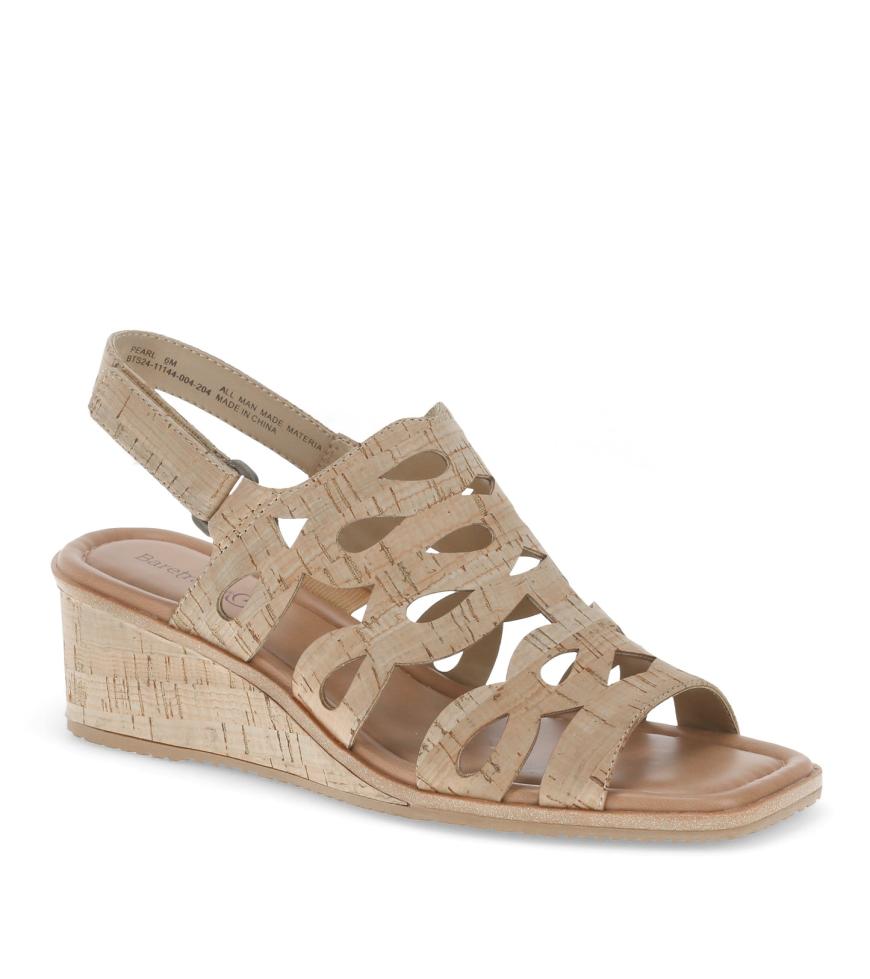 Baretraps Wedge Sandals | Women Pearl Wedge Sandal Natural Cork