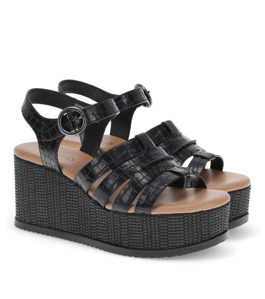 Baretraps Wedge Sandals | Women Savannah Wedge Sandal Black