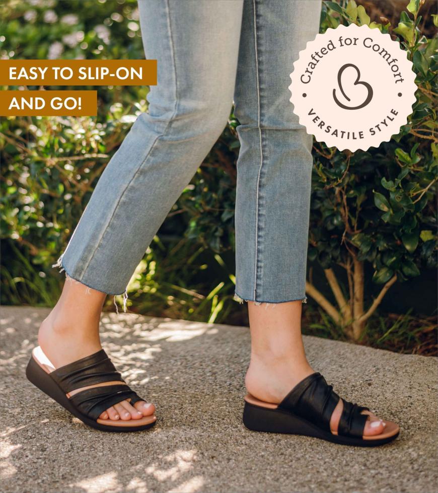 Baretraps Wedge Sandals | Women Venus Slide Sandal Black