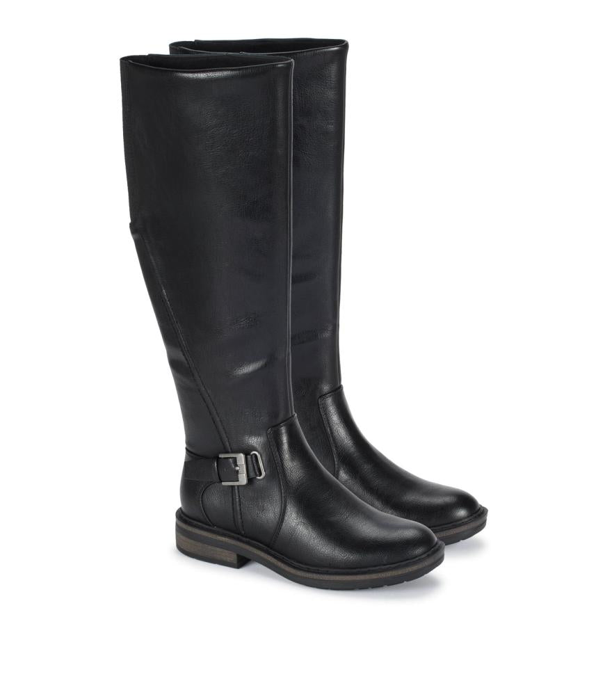 Baretraps Wide Calf Boots | Women Autumn Wide Calf Riding Boot Black