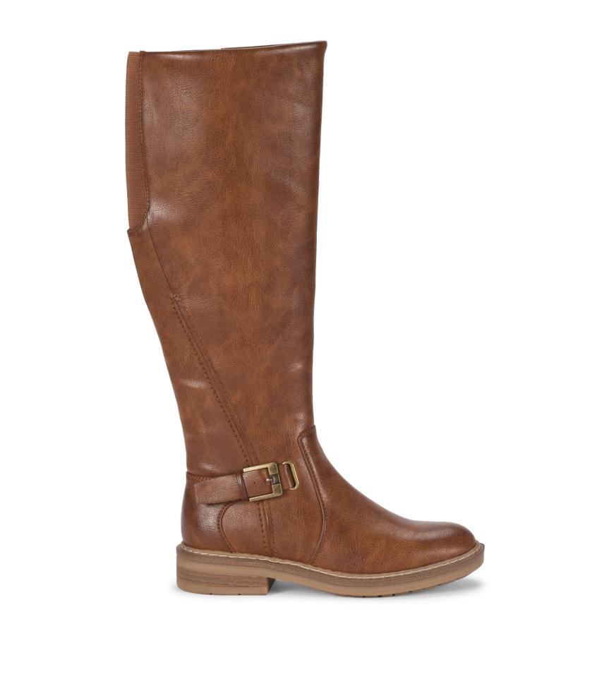 Baretraps Wide Calf Boots | Women Autumn Wide Calf Riding Boot Cognac