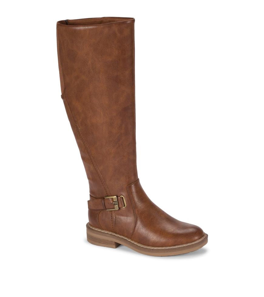 Baretraps Wide Calf Boots | Women Autumn Wide Calf Riding Boot Cognac